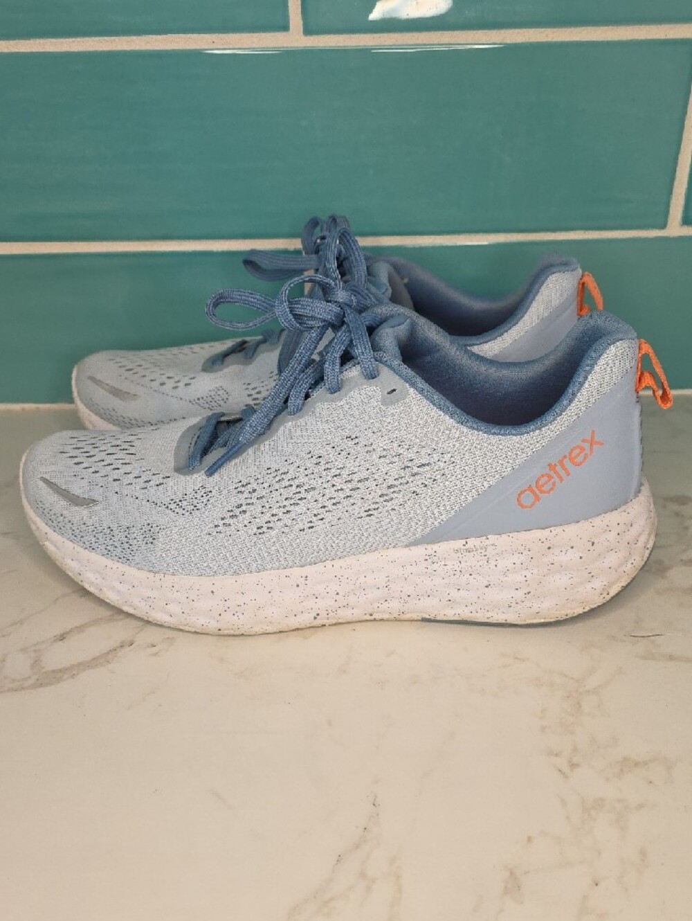 Aetrex DANIKA ARCH SUPPORT in Light Blue Size 10 - Picture 2 of 9